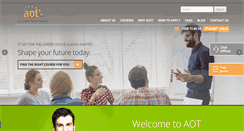 Desktop Screenshot of aot.edu.au